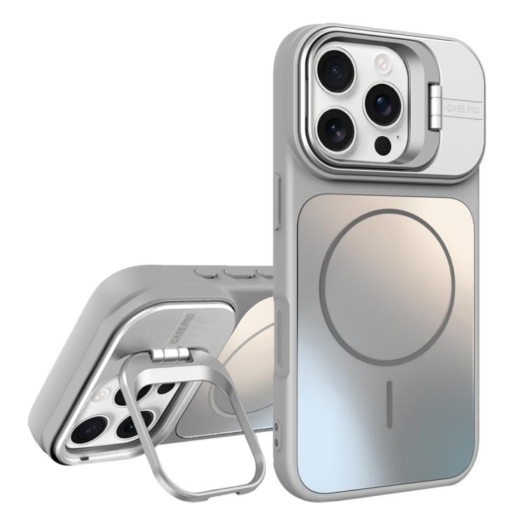 For iPhone 16 Pro Max AG Frosted Lens Holder MagSafe Phone Case