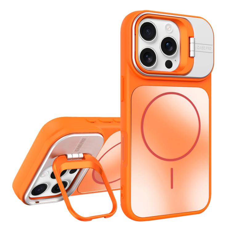 For iPhone 16 Pro Max AG Frosted Lens Holder MagSafe Phone Case
