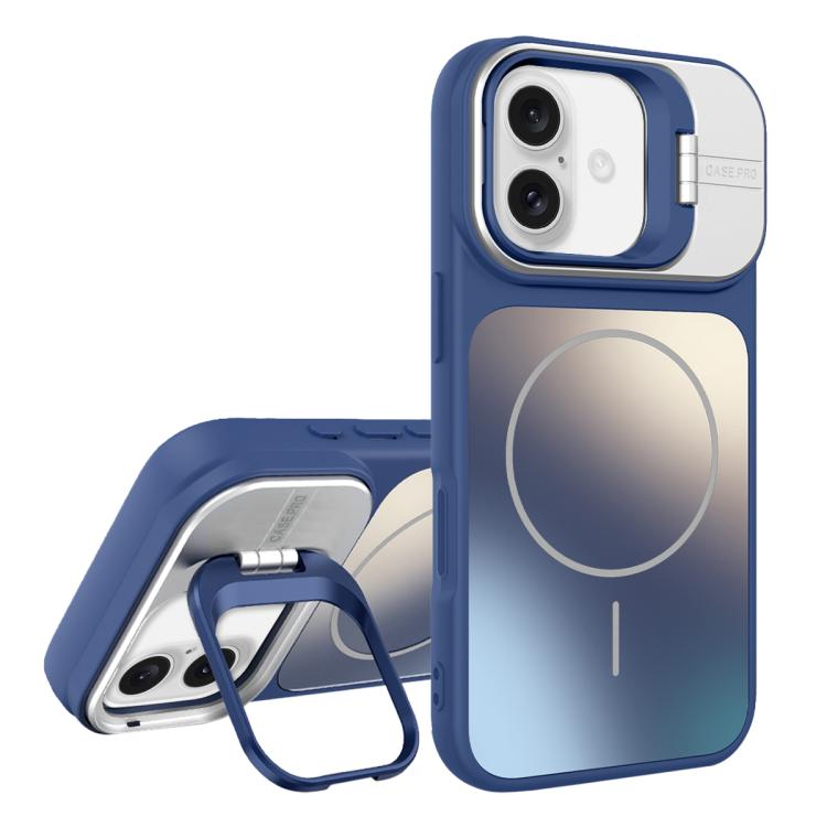 For iPhone 17 AG Frosted Lens Holder MagSafe Phone Case