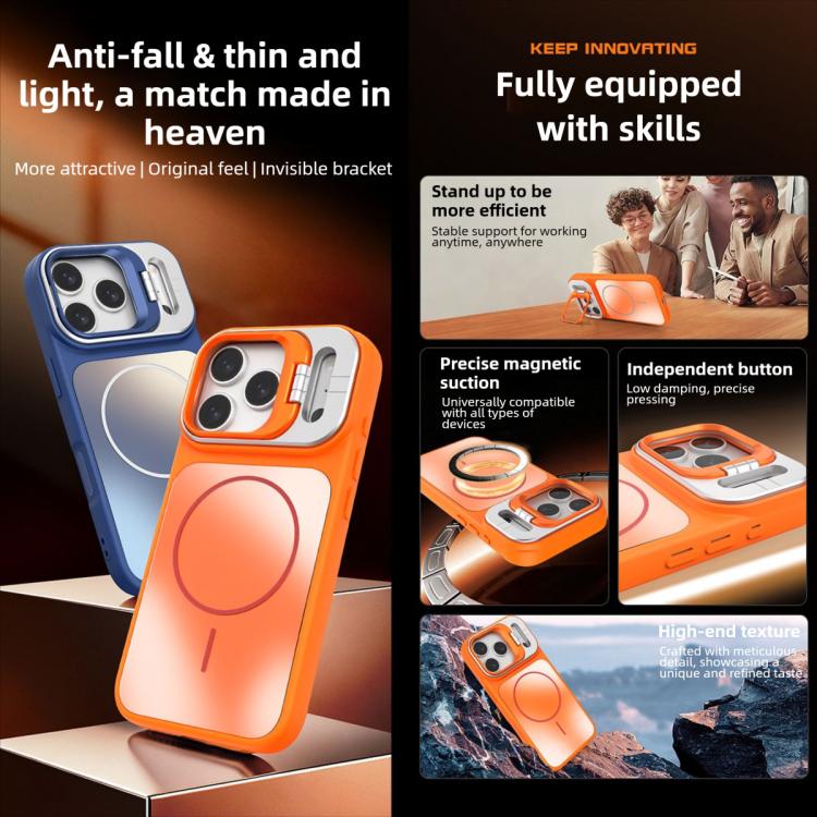 For iPhone 12 Pro Max AG Frosted Lens Holder MagSafe Phone Case