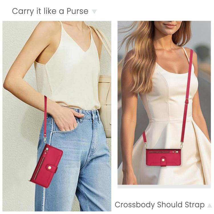 For Samsung Galaxy Z Fold7 5G Seven Card Slots Zipper Wallet Leather Phone Case with Lanyard