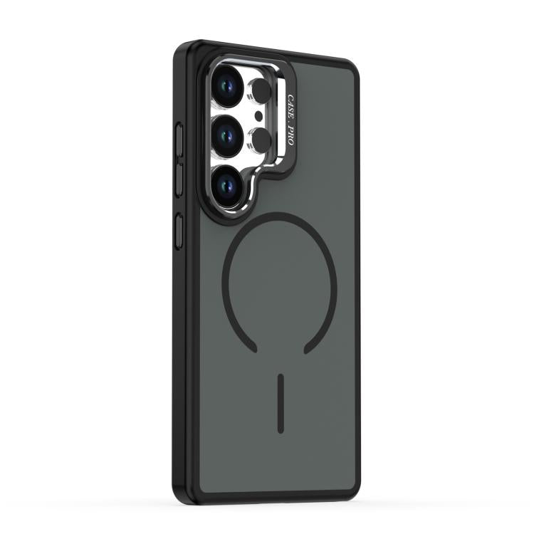 For Samsung Galaxy S23 Ultra 5G Bright Color Contrast Skin-feel Camera Bracket Magsafe Phone Case