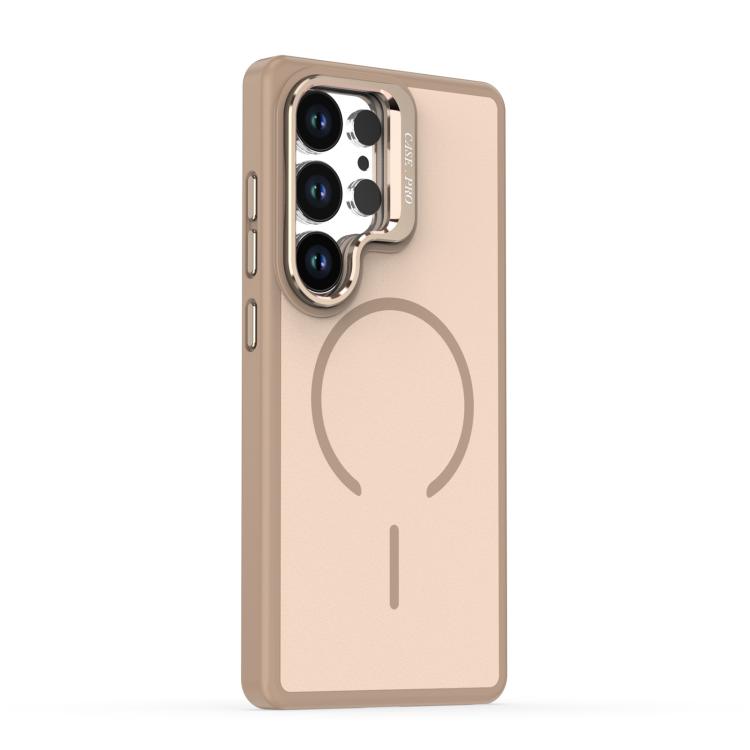 For Samsung Galaxy S23 Ultra 5G Bright Color Contrast Skin-feel Camera Bracket Magsafe Phone Case
