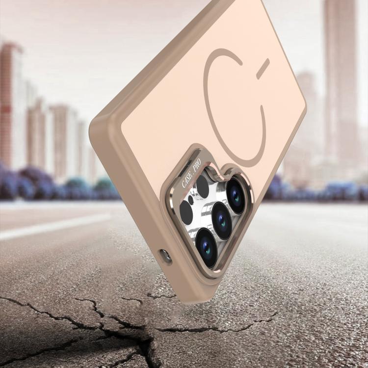 For Samsung Galaxy S23 Ultra 5G Bright Color Contrast Skin-feel Camera Bracket Magsafe Phone Case