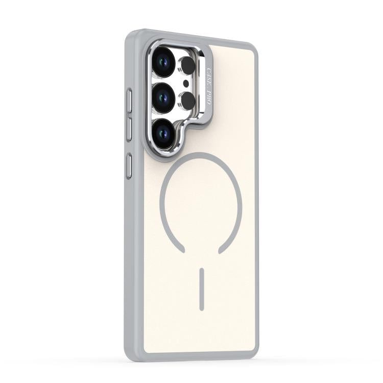 For Samsung Galaxy S23 Ultra 5G Bright Color Contrast Skin-feel Camera Bracket Magsafe Phone Case