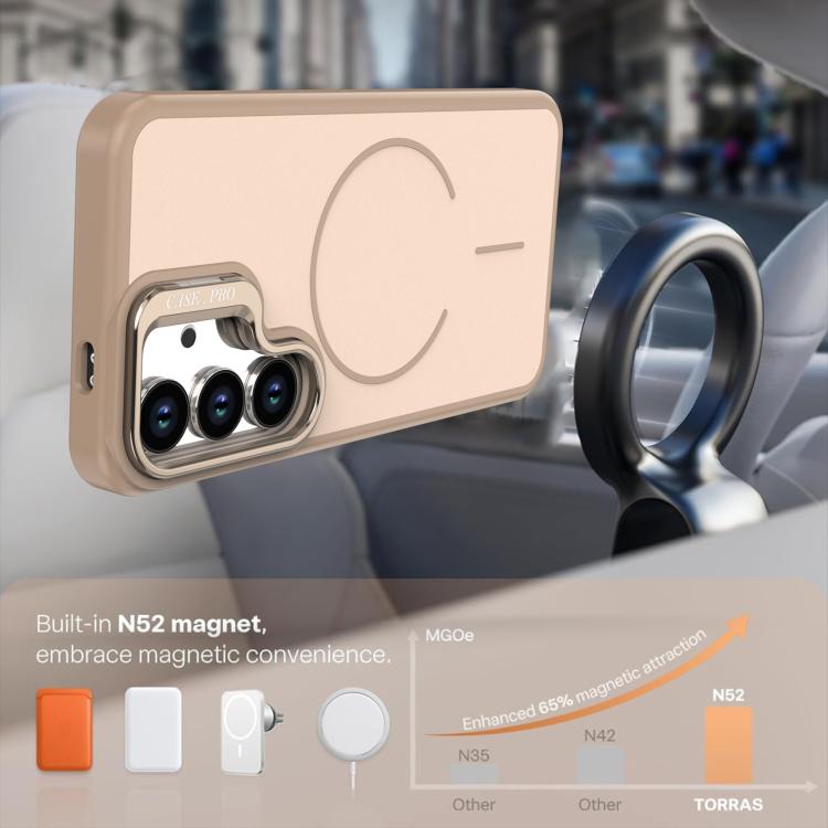 For Samsung Galaxy S24 / S25 5G Bright Color Contrast Skin-feel Camera Bracket Magsafe Phone Case