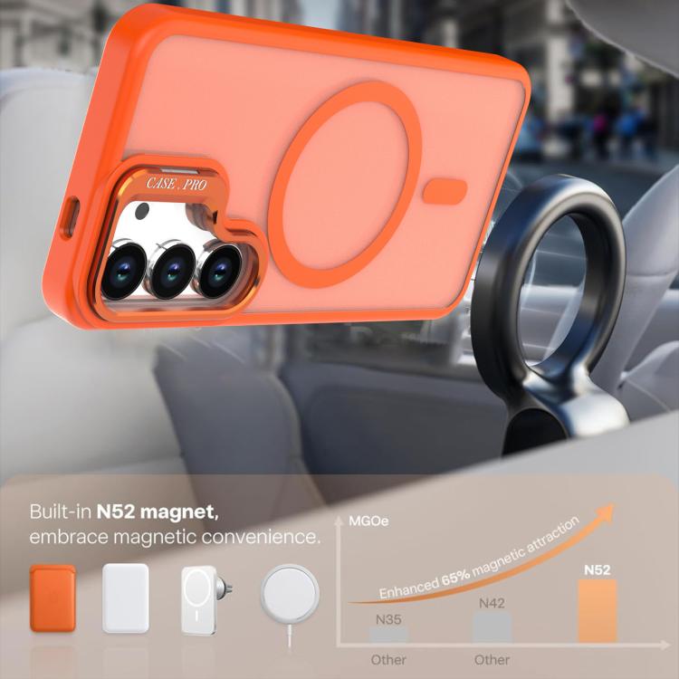 For Samsung Galaxy S26 Ultra 5G Bright Color Frosted Skin-feel Camera Bracket Magsafe Phone Case