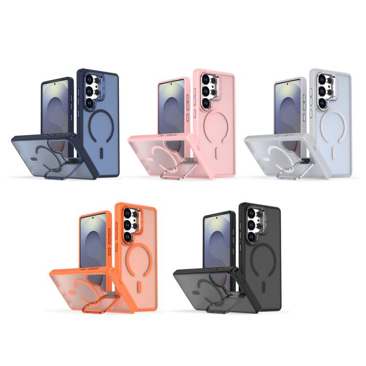 For Samsung Galaxy S26 Ultra 5G Bright Color Frosted Skin-feel Camera Bracket Magsafe Phone Case