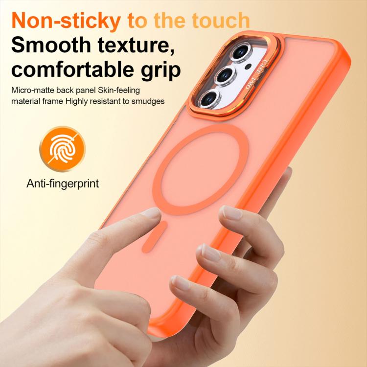 For Samsung Galaxy A05s 4G Bright Color Frosted Skin-feel Camera Bracket Magsafe Phone Case