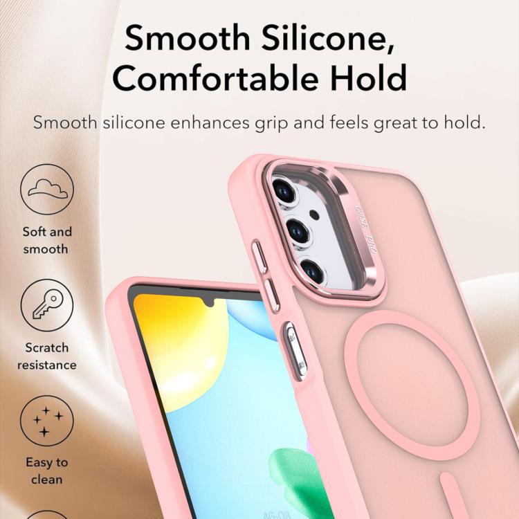For Samsung Galaxy A05s 4G Bright Color Frosted Skin-feel Camera Bracket Magsafe Phone Case