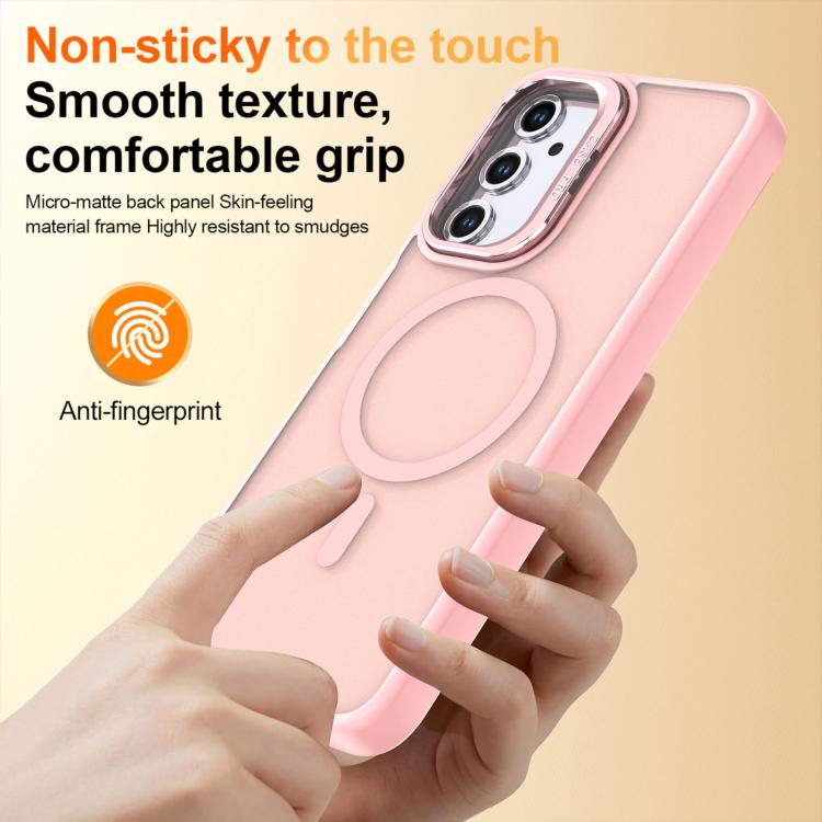 For Samsung Galaxy A05s 4G Bright Color Frosted Skin-feel Camera Bracket Magsafe Phone Case