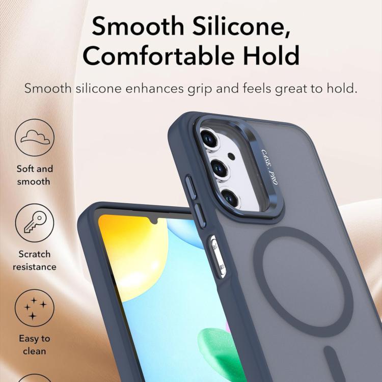 For Samsung Galaxy A05s 4G Bright Color Frosted Skin-feel Camera Bracket Magsafe Phone Case