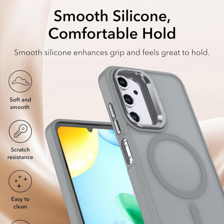 For Samsung Galaxy A05s 4G Bright Color Frosted Skin-feel Camera Bracket Magsafe Phone Case