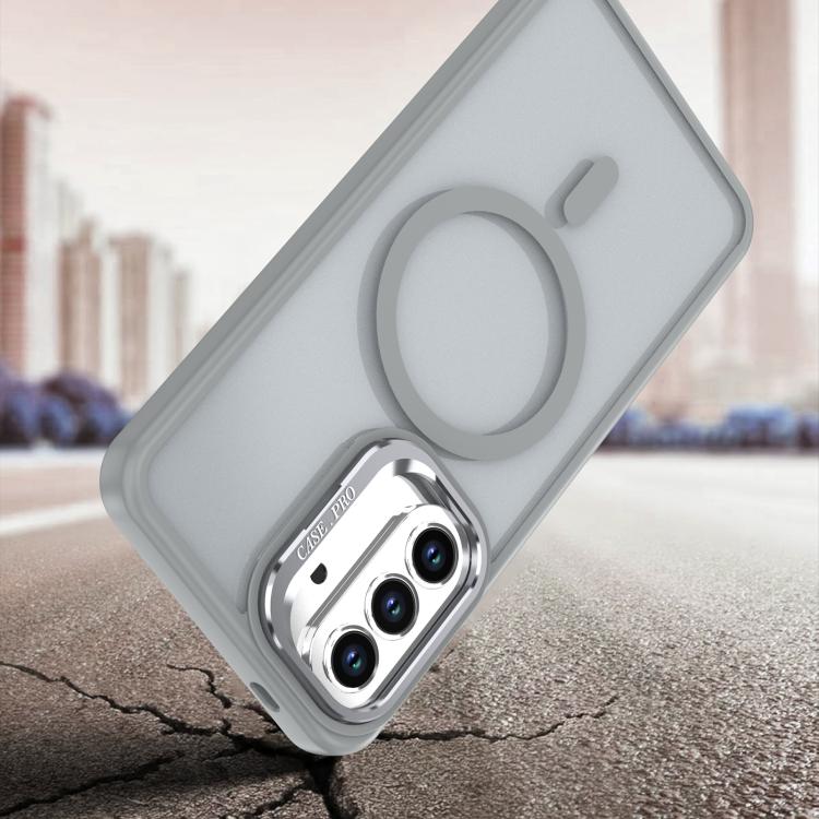 For Samsung Galaxy A15 5G Bright Color Frosted Skin-feel Camera Bracket Magsafe Phone Case