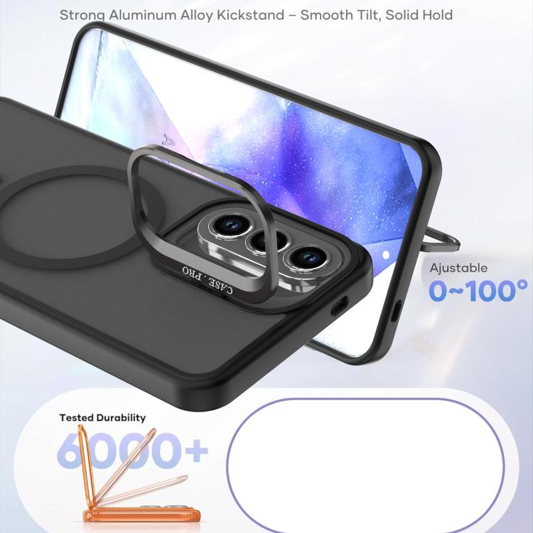 For Samsung Galaxy A35 5G Bright Color Frosted Skin-feel Camera Bracket Magsafe Phone Case