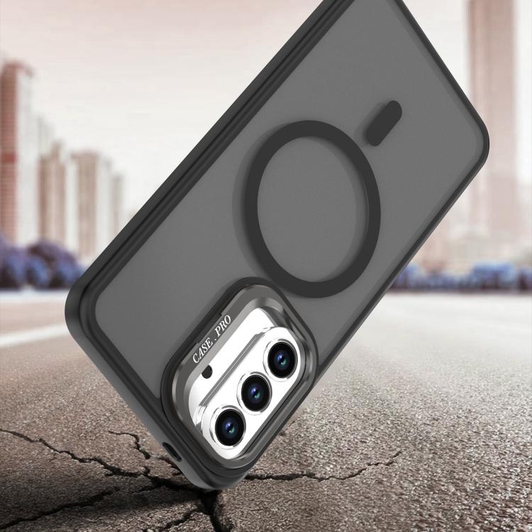 For Samsung Galaxy A55 5G Bright Color Frosted Skin-feel Camera Bracket Magsafe Phone Case