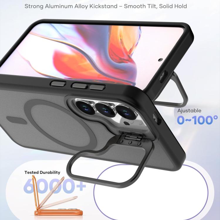 For Samsung Galaxy S23 FE 5G Bright Color Frosted Skin-feel Camera Bracket Magsafe Phone Case