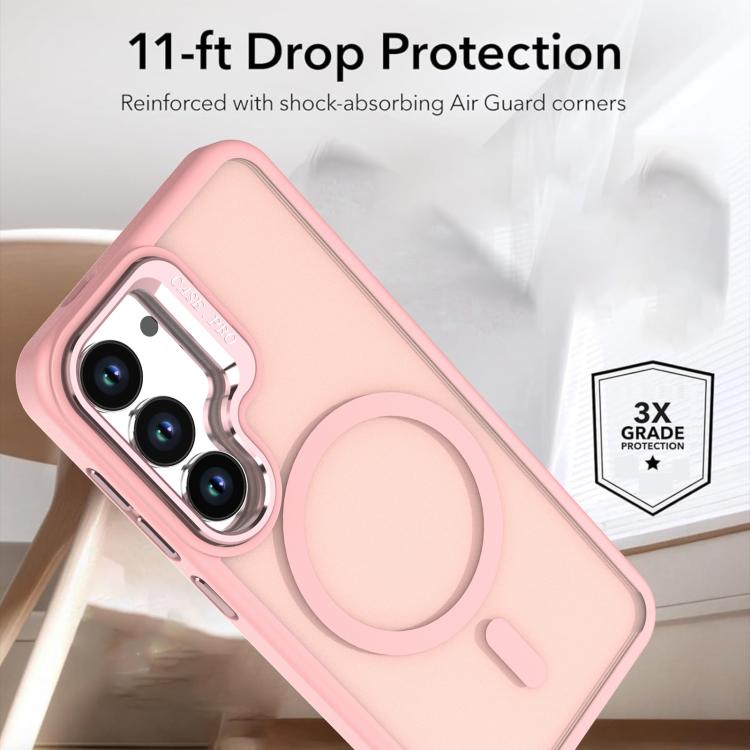 For Samsung Galaxy S23 FE 5G Bright Color Frosted Skin-feel Camera Bracket Magsafe Phone Case
