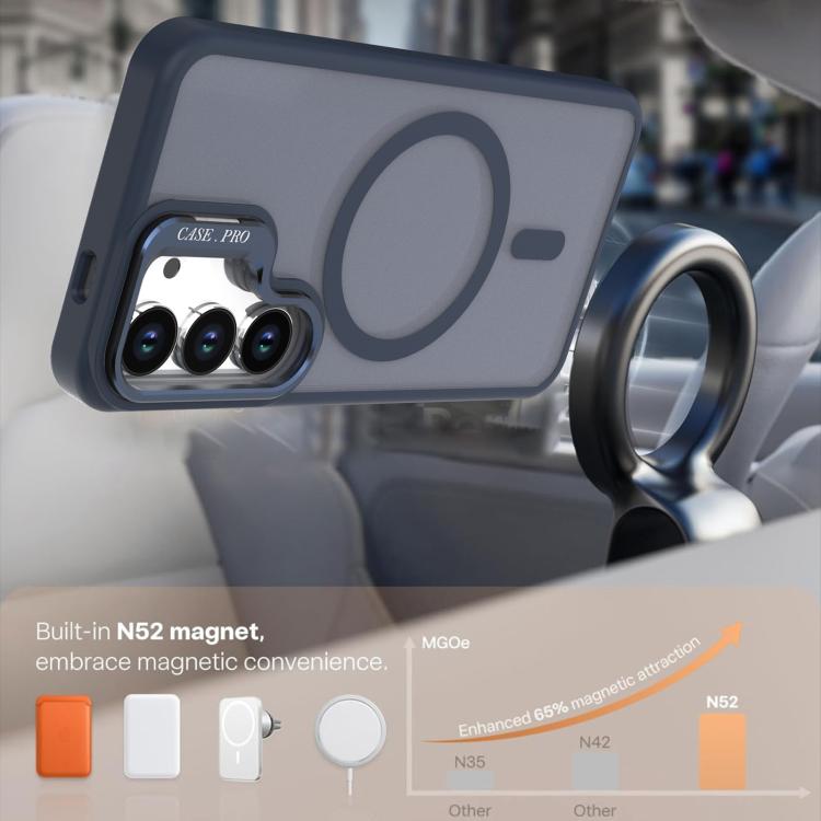 For Samsung Galaxy S23 FE 5G Bright Color Frosted Skin-feel Camera Bracket Magsafe Phone Case