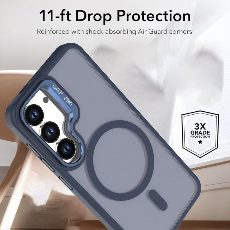 For Samsung Galaxy S23 FE 5G Bright Color Frosted Skin-feel Camera Bracket Magsafe Phone Case