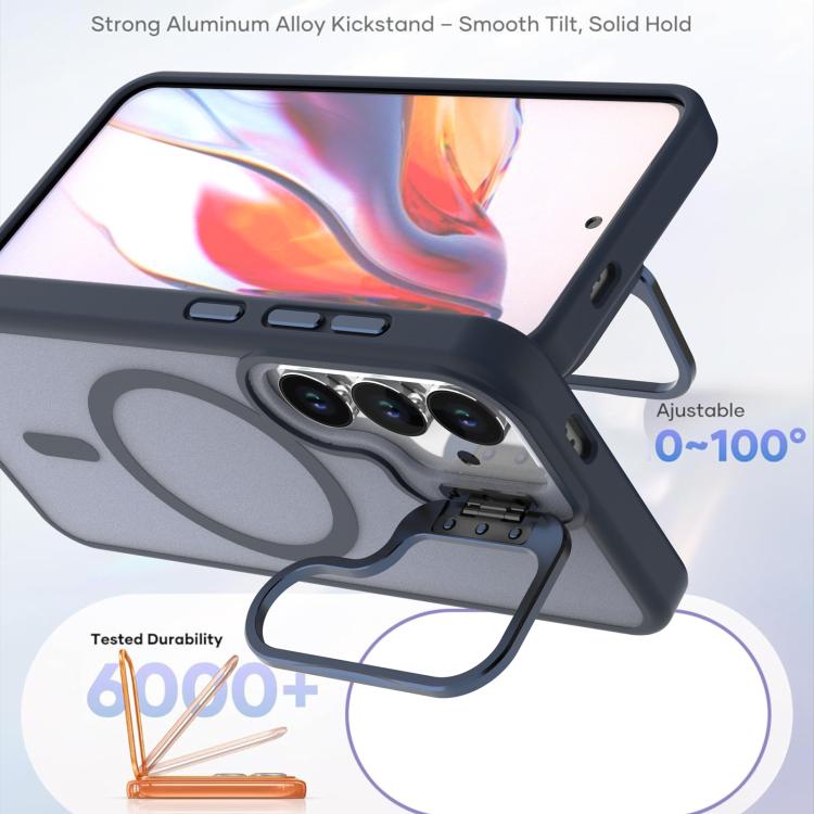 For Samsung Galaxy S23 FE 5G Bright Color Frosted Skin-feel Camera Bracket Magsafe Phone Case