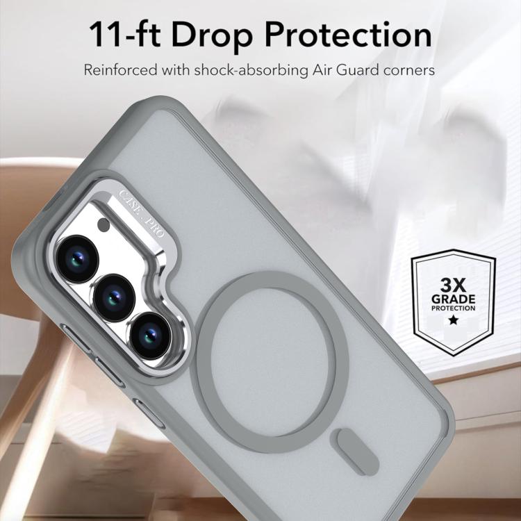For Samsung Galaxy S23 FE 5G Bright Color Frosted Skin-feel Camera Bracket Magsafe Phone Case