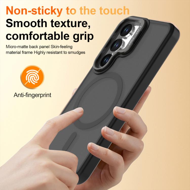 For Samsung Galaxy S23 5G Bright Color Frosted Skin-feel Camera Bracket Magsafe Phone Case