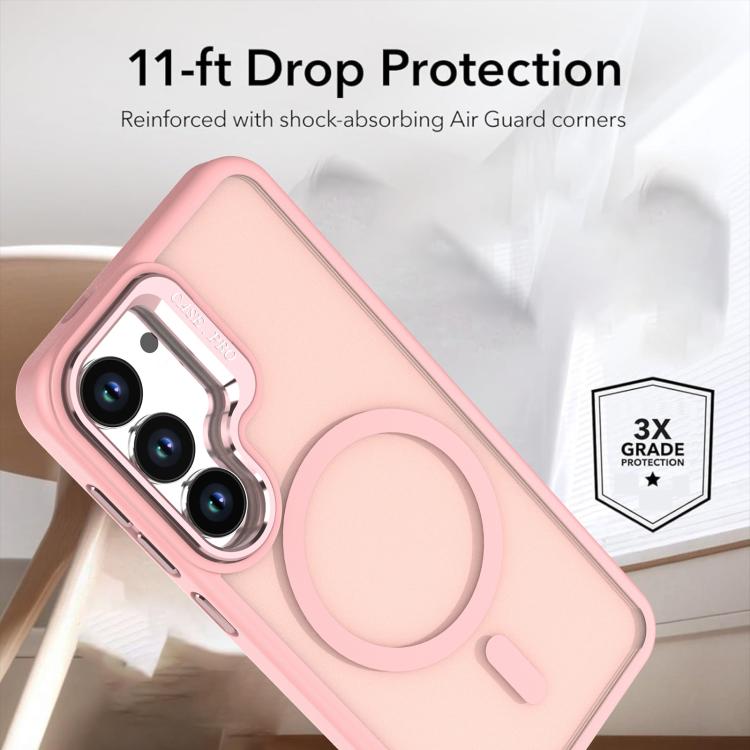 For Samsung Galaxy S23 5G Bright Color Frosted Skin-feel Camera Bracket Magsafe Phone Case