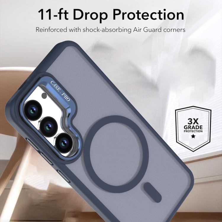 For Samsung Galaxy S23 5G Bright Color Frosted Skin-feel Camera Bracket Magsafe Phone Case