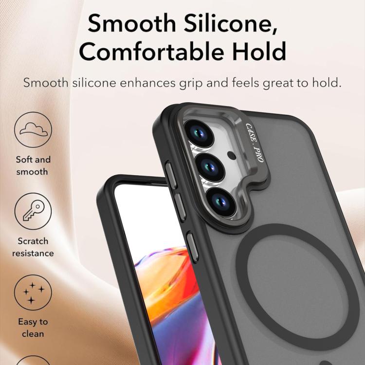 For Samsung Galaxy S25+ / S24+ 5G Bright Color Frosted Skin-feel Camera Bracket Magsafe Phone Case