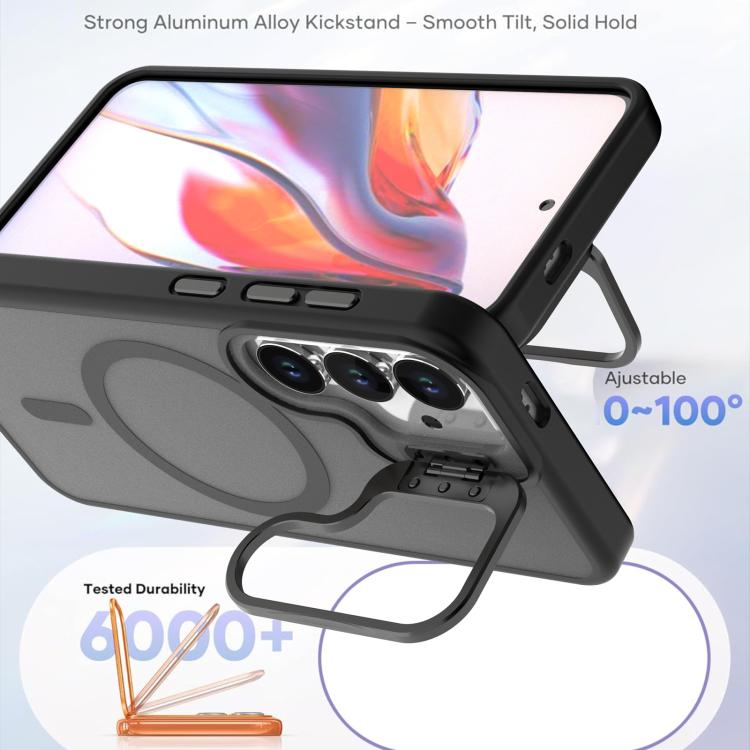 For Samsung Galaxy S25+ / S24+ 5G Bright Color Frosted Skin-feel Camera Bracket Magsafe Phone Case