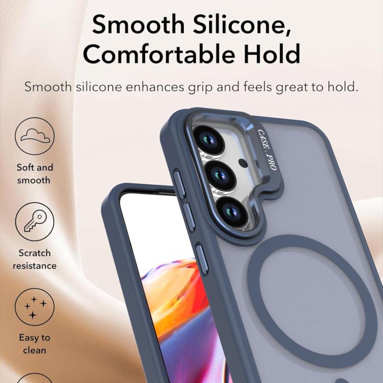 For Samsung Galaxy S25+ / S24+ 5G Bright Color Frosted Skin-feel Camera Bracket Magsafe Phone Case