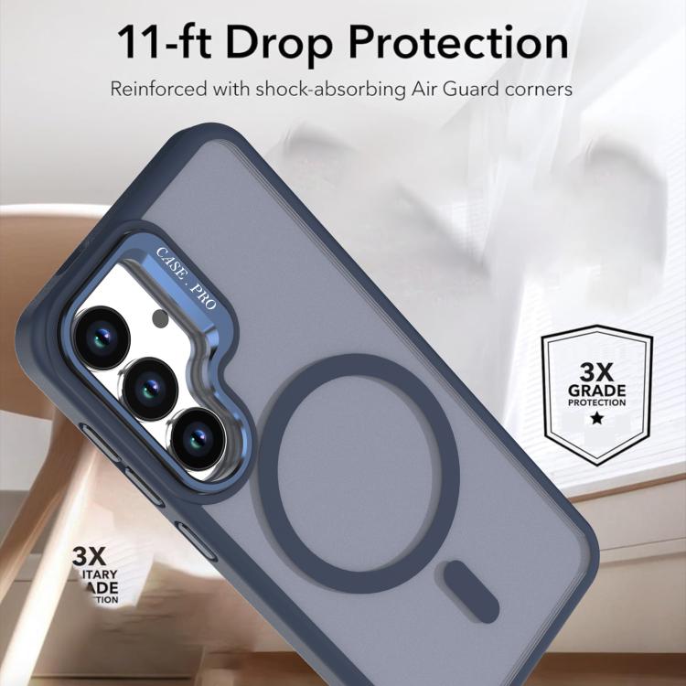 For Samsung Galaxy S25+ / S24+ 5G Bright Color Frosted Skin-feel Camera Bracket Magsafe Phone Case