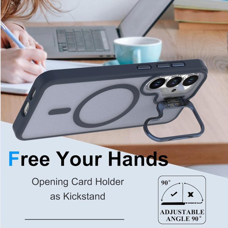 For Samsung Galaxy S25+ / S24+ 5G Bright Color Frosted Skin-feel Camera Bracket Magsafe Phone Case
