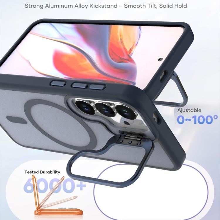 For Samsung Galaxy S25+ / S24+ 5G Bright Color Frosted Skin-feel Camera Bracket Magsafe Phone Case