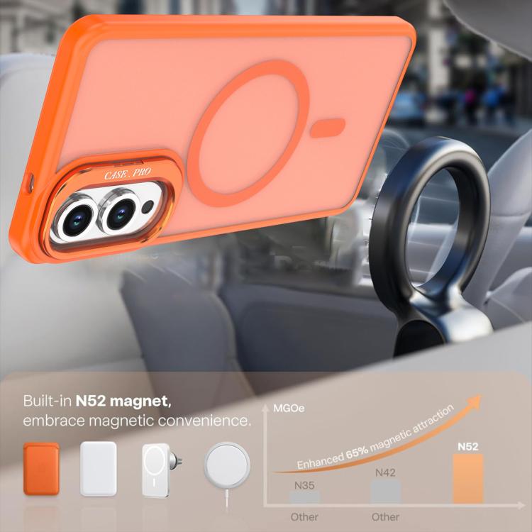 For Samsung Galaxy S25 Edge 5G Bright Color Frosted Skin-feel Camera Bracket Magsafe Phone Case