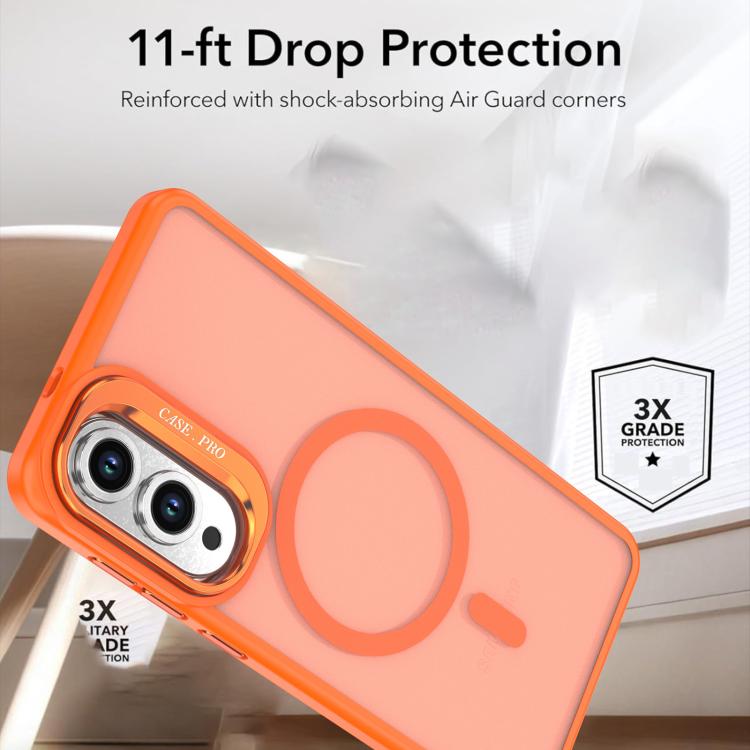 For Samsung Galaxy S25 Edge 5G Bright Color Frosted Skin-feel Camera Bracket Magsafe Phone Case