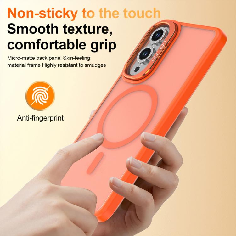For Samsung Galaxy S25 Edge 5G Bright Color Frosted Skin-feel Camera Bracket Magsafe Phone Case