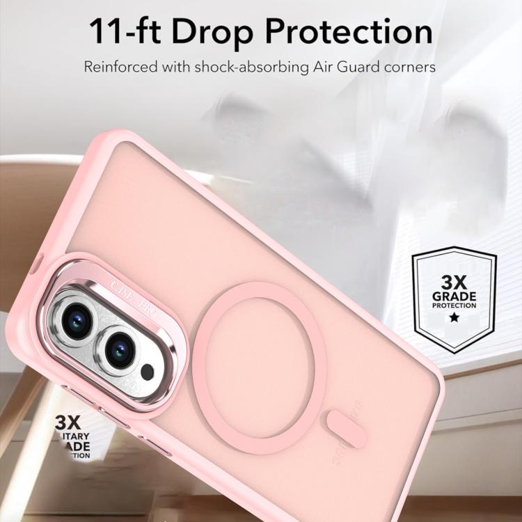 For Samsung Galaxy S25 Edge 5G Bright Color Frosted Skin-feel Camera Bracket Magsafe Phone Case