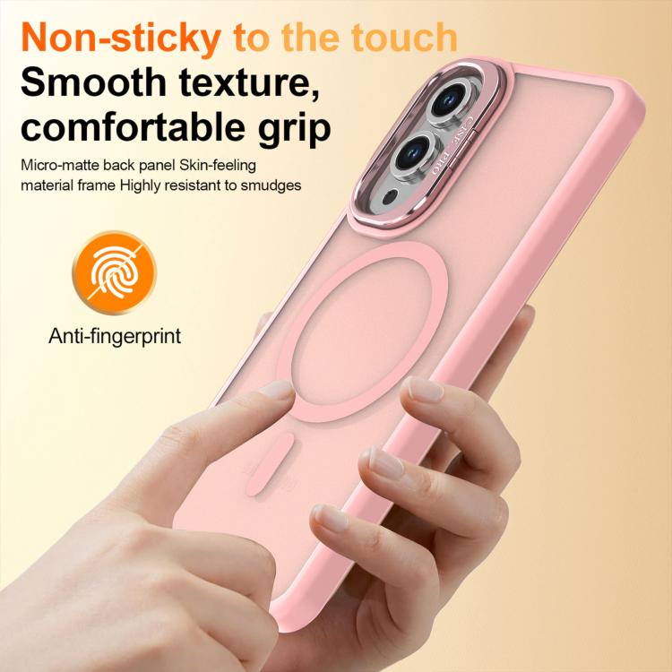 For Samsung Galaxy S25 Edge 5G Bright Color Frosted Skin-feel Camera Bracket Magsafe Phone Case