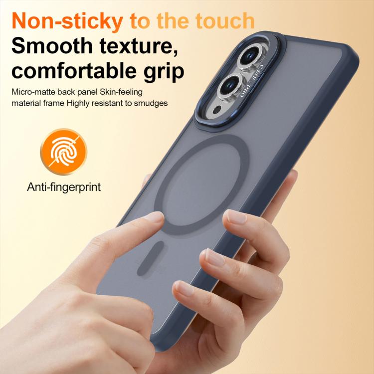 For Samsung Galaxy S25 Edge 5G Bright Color Frosted Skin-feel Camera Bracket Magsafe Phone Case