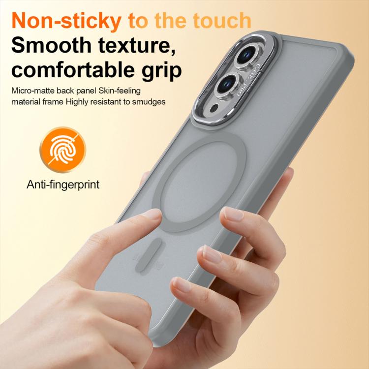 For Samsung Galaxy S25 Edge 5G Bright Color Frosted Skin-feel Camera Bracket Magsafe Phone Case