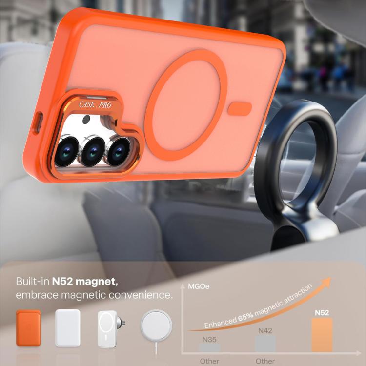 For Samsung Galaxy S26 5G Bright Color Frosted Skin-feel Camera Bracket Magsafe Phone Case