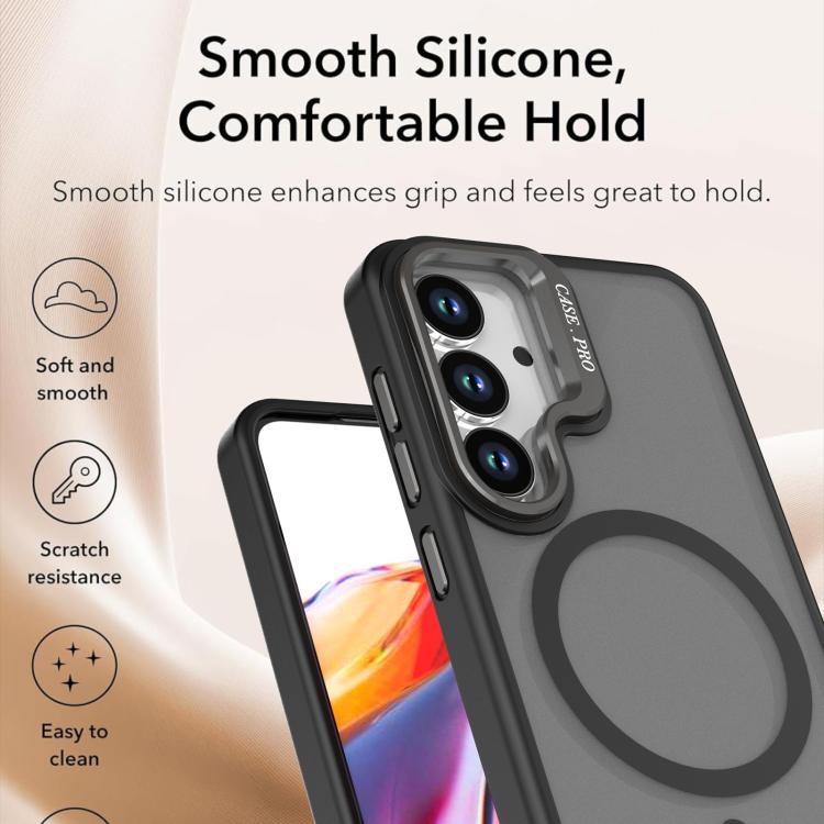 For Samsung Galaxy S26 5G Bright Color Frosted Skin-feel Camera Bracket Magsafe Phone Case