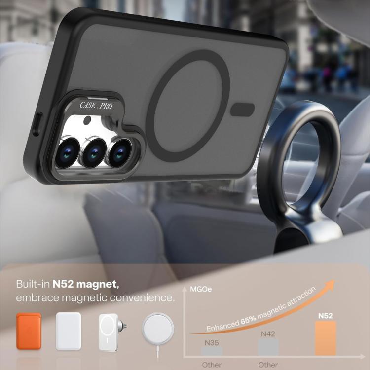 For Samsung Galaxy S26 5G Bright Color Frosted Skin-feel Camera Bracket Magsafe Phone Case