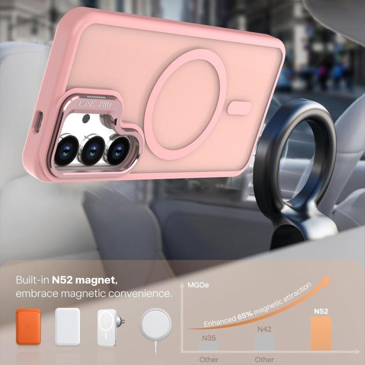 For Samsung Galaxy S26 5G Bright Color Frosted Skin-feel Camera Bracket Magsafe Phone Case