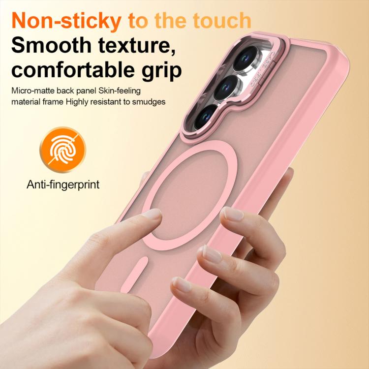 For Samsung Galaxy S26 5G Bright Color Frosted Skin-feel Camera Bracket Magsafe Phone Case