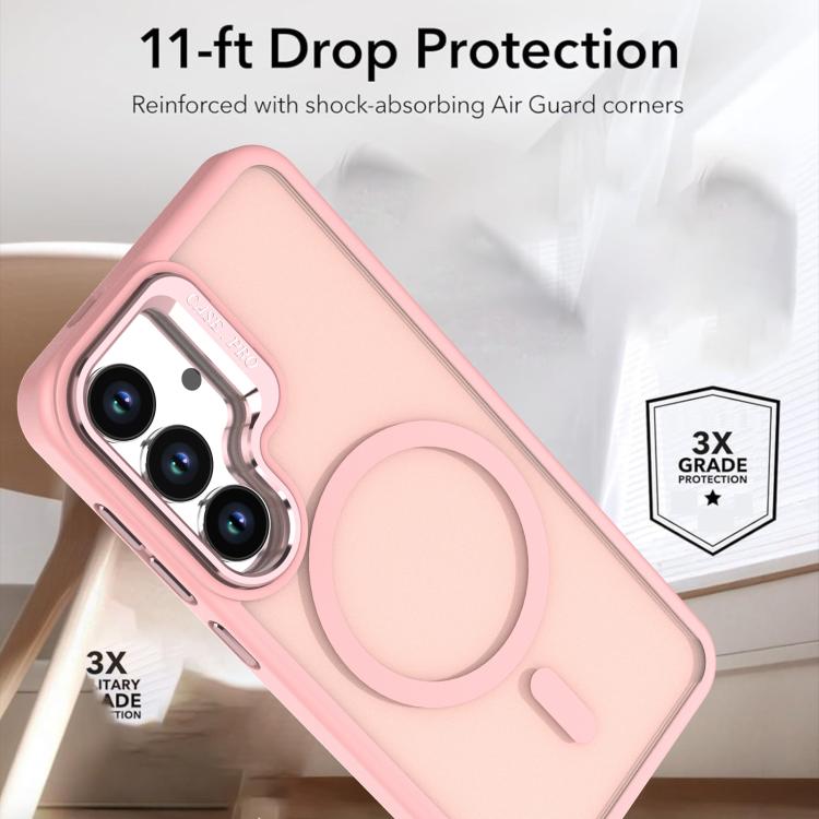 For Samsung Galaxy S26 5G Bright Color Frosted Skin-feel Camera Bracket Magsafe Phone Case