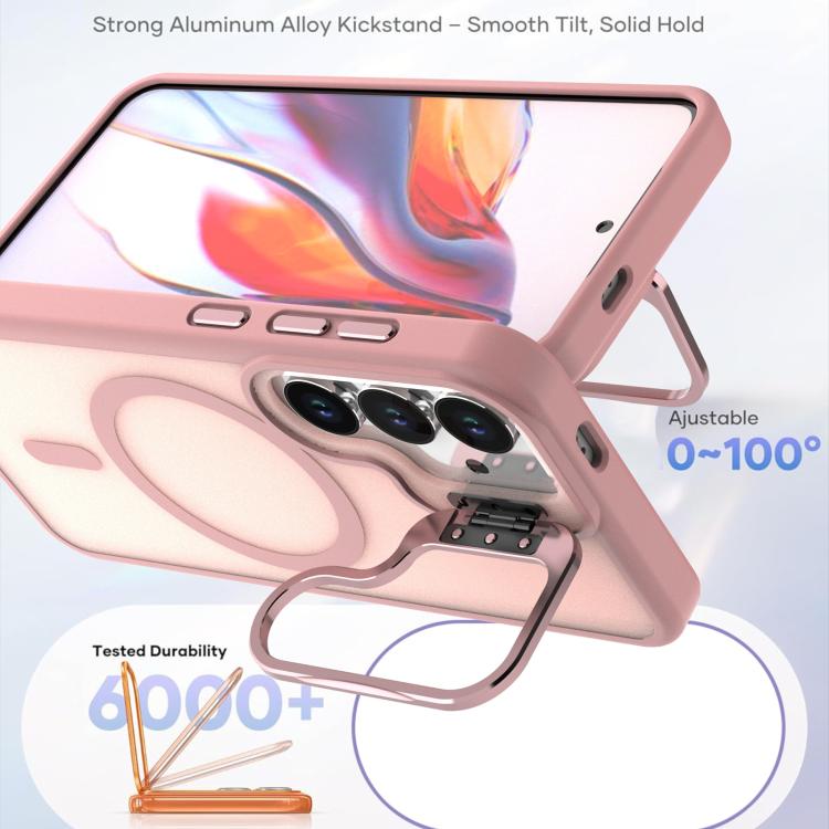 For Samsung Galaxy S26 5G Bright Color Frosted Skin-feel Camera Bracket Magsafe Phone Case