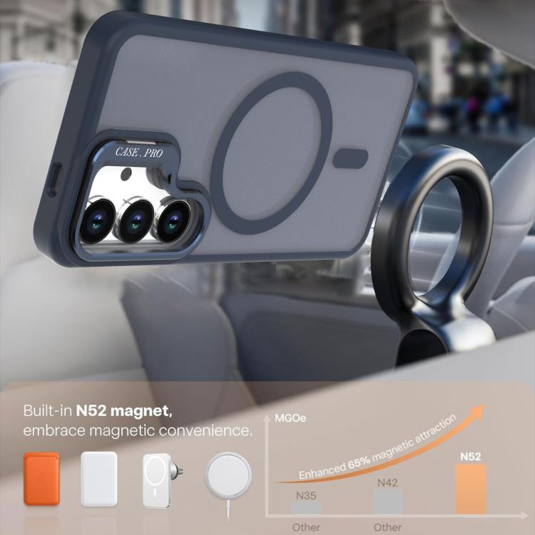 For Samsung Galaxy S26 5G Bright Color Frosted Skin-feel Camera Bracket Magsafe Phone Case